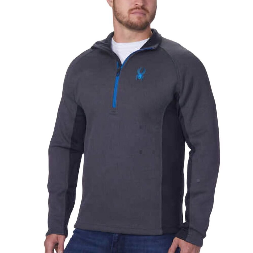 Spyder Outbound 1/2 Zip Sweater Polar/ Black/ Electric Blue Size S